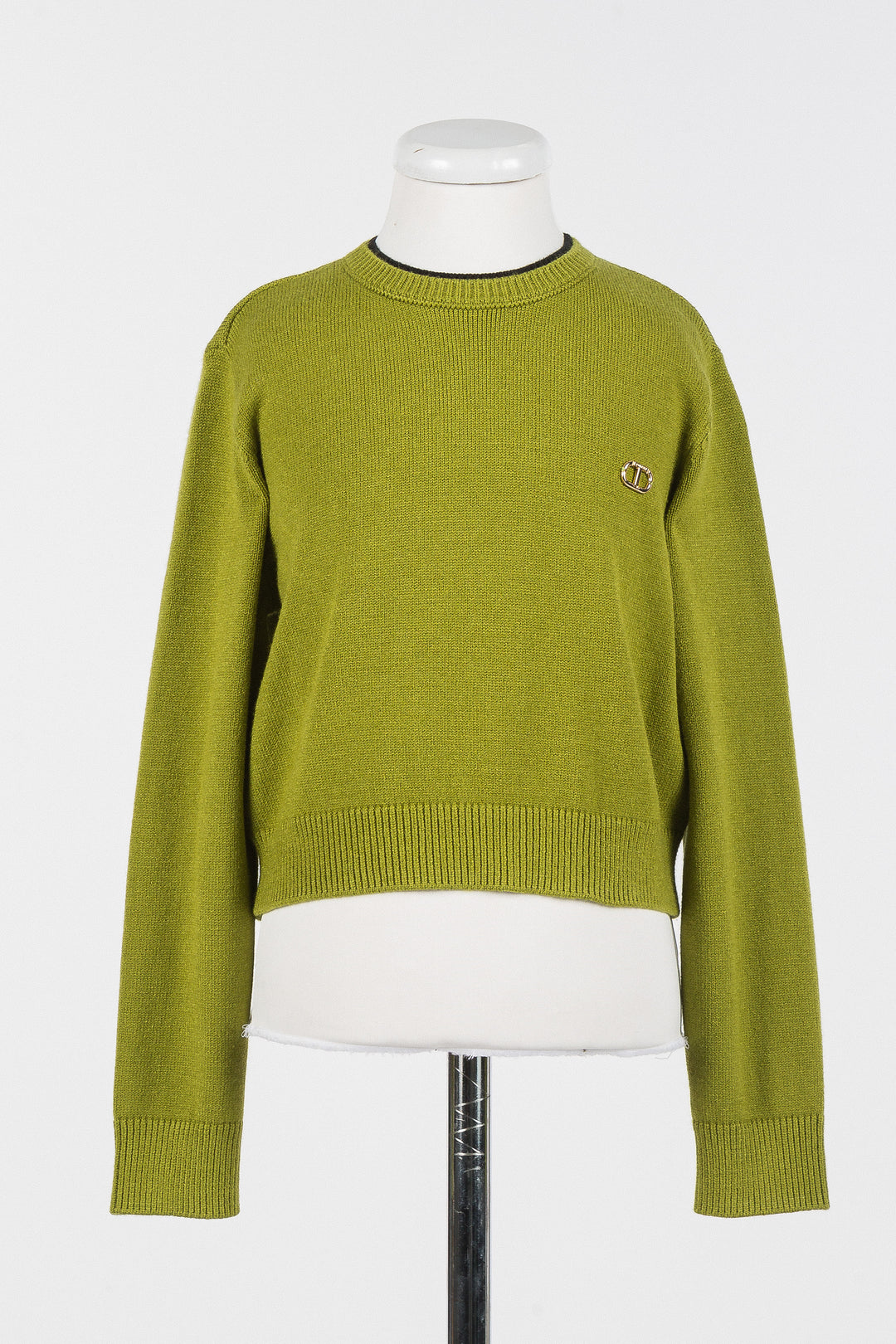 252GJ3011-CREWNECK SWEATER-OLIVE OIL