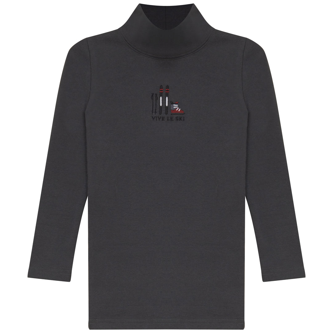 2532gr-MOCK NECK-GREY