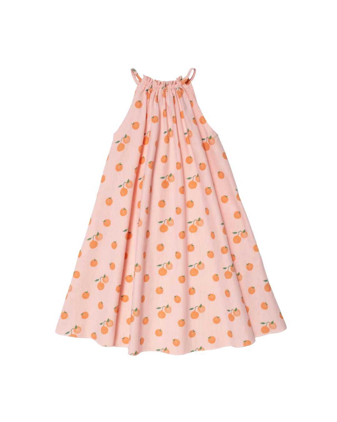 Tie Neck Dress in Clementine