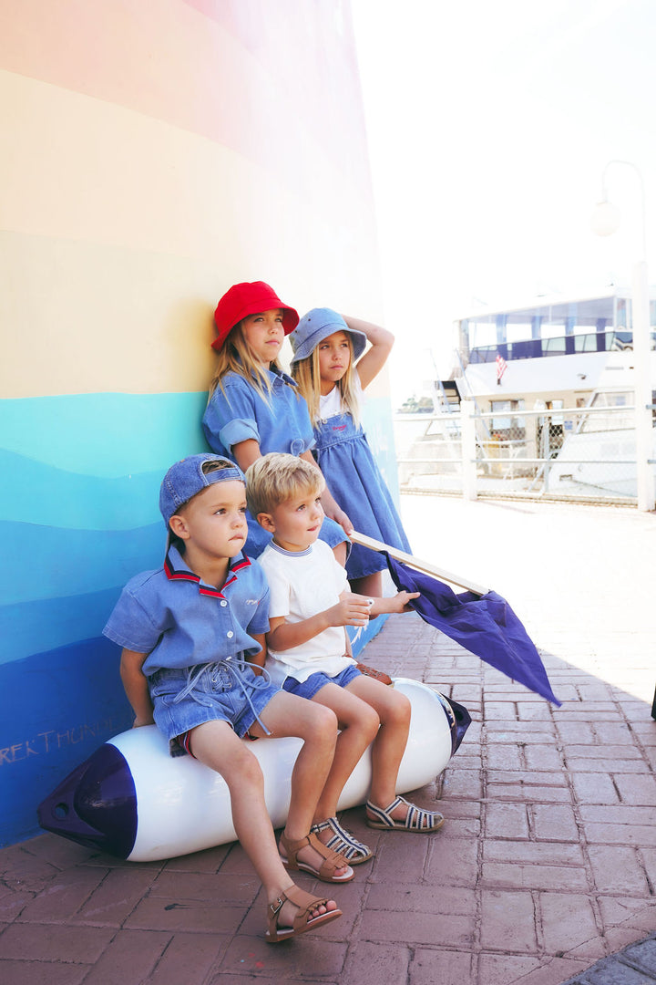 2604-BOY NAUTICAL SHIRT-DENIM BLUE