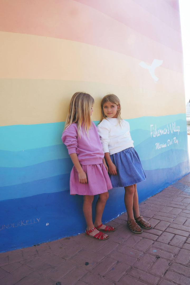 PREORDER 2601-GIRL NAUTICAL SKIRT-PINK