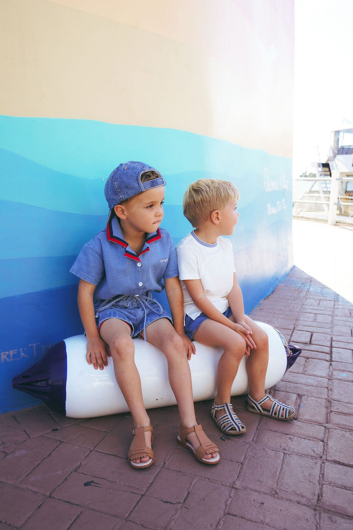 2604-BOY NAUTICAL SHIRT-DENIM BLUE