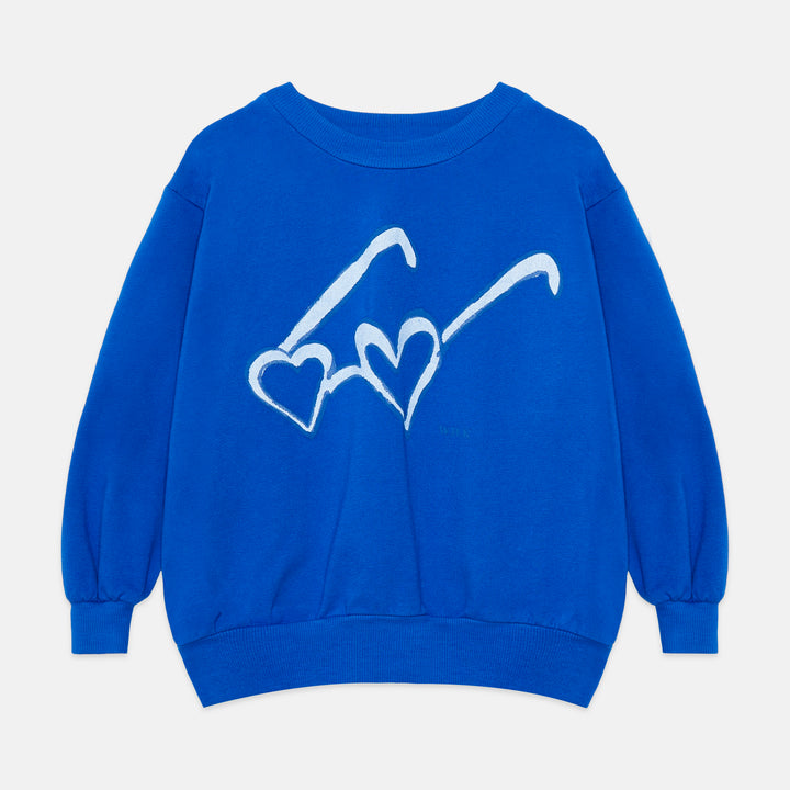 26065 Heart Glasses Sweatshirt - Nautical Blue