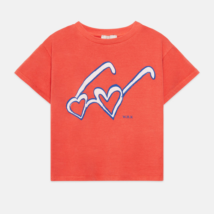 26097 Heart Glasses T-shirt - Fresa