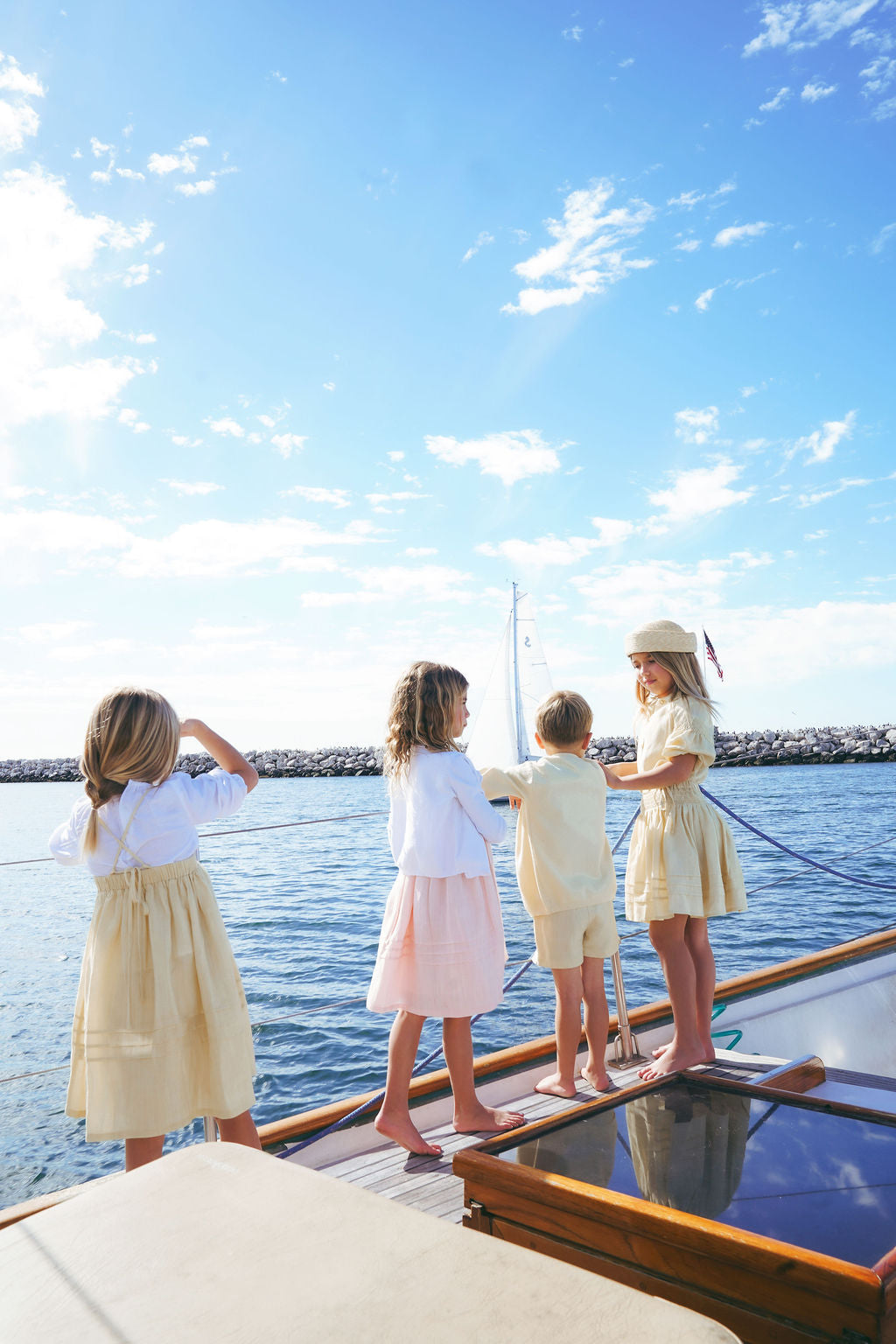 2609-GIRL POINTELLE CARDIGAN-YELLOW