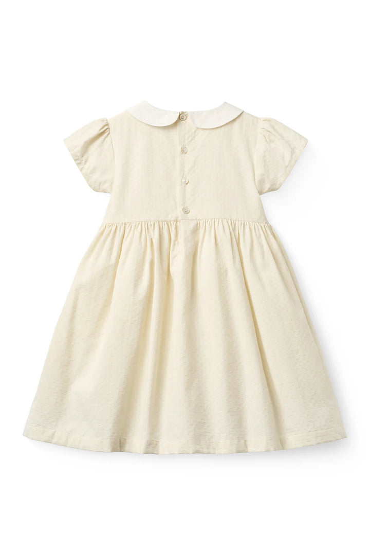 261-240-500 SMOCK DRESS W. EMB. - CREAM COMB