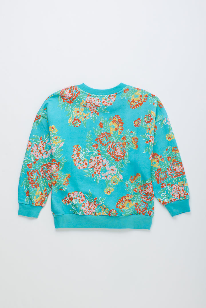 26100307 (Vintage Flowers Sweatshirt Mint)