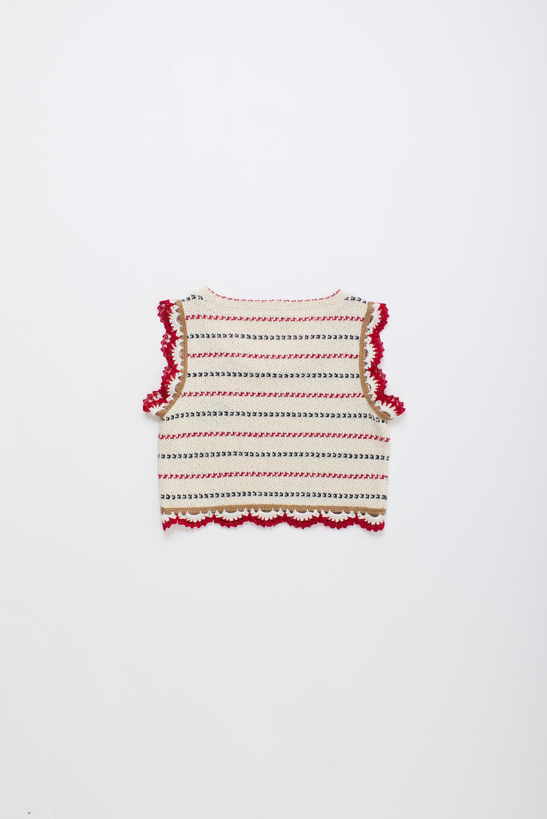 26100802 (Barcos Knit Top off white red )                                                                                             0