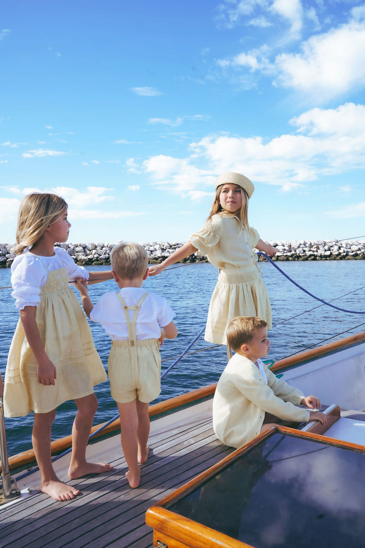 2619-BOY KNIT CARDIGAN-YELLOW