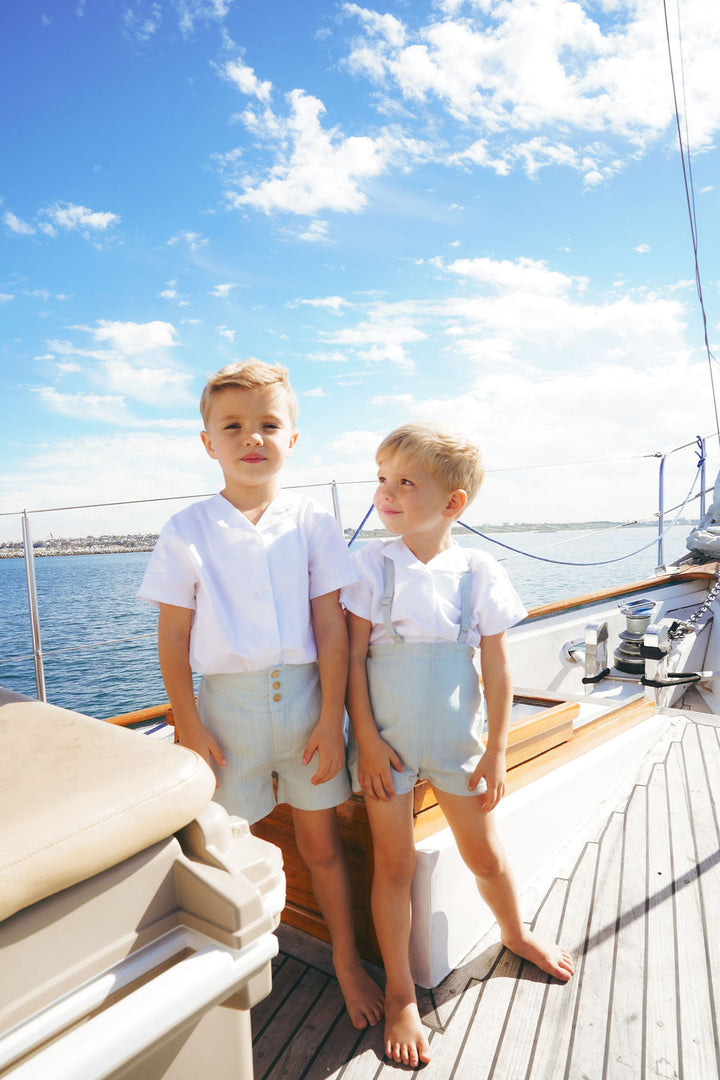 2616-BOY BERMUDAS WITH BUTTONS-BLUE SAGE