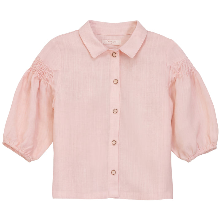 2613-GIRL SHIRT WITH COLLAR-PINK