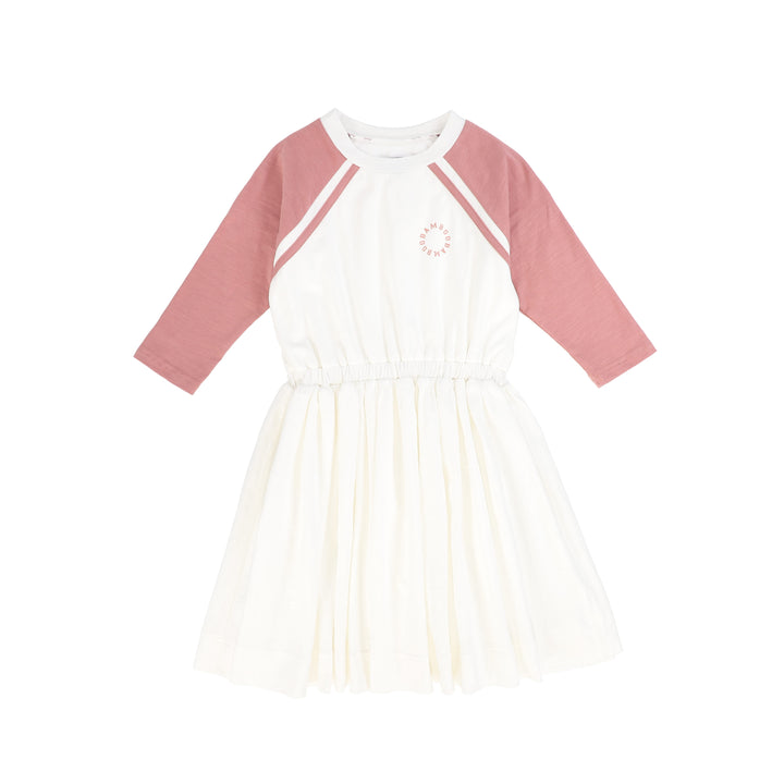 C-26154-Raglan Logo Dress Mauve