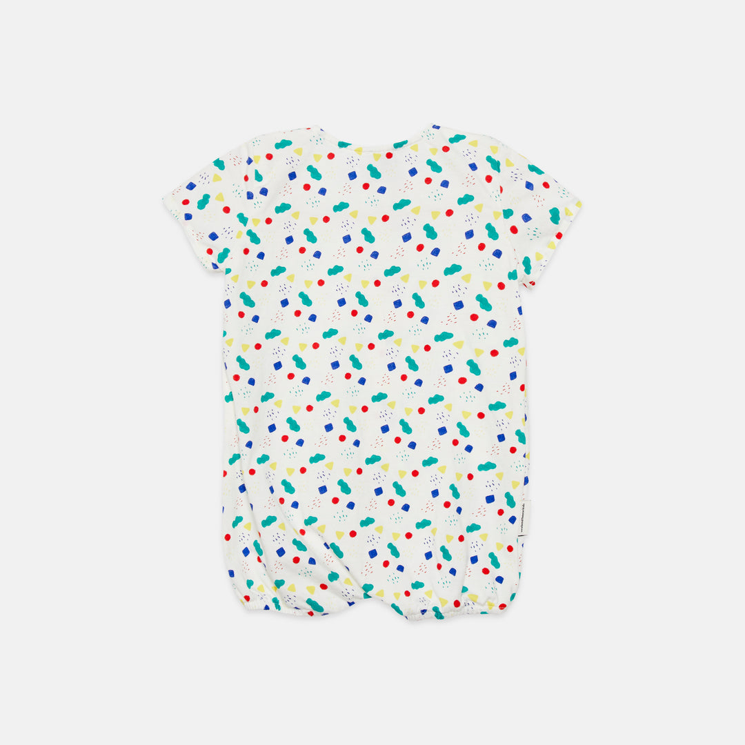 26165 Arty Shapes Baby Romper - White