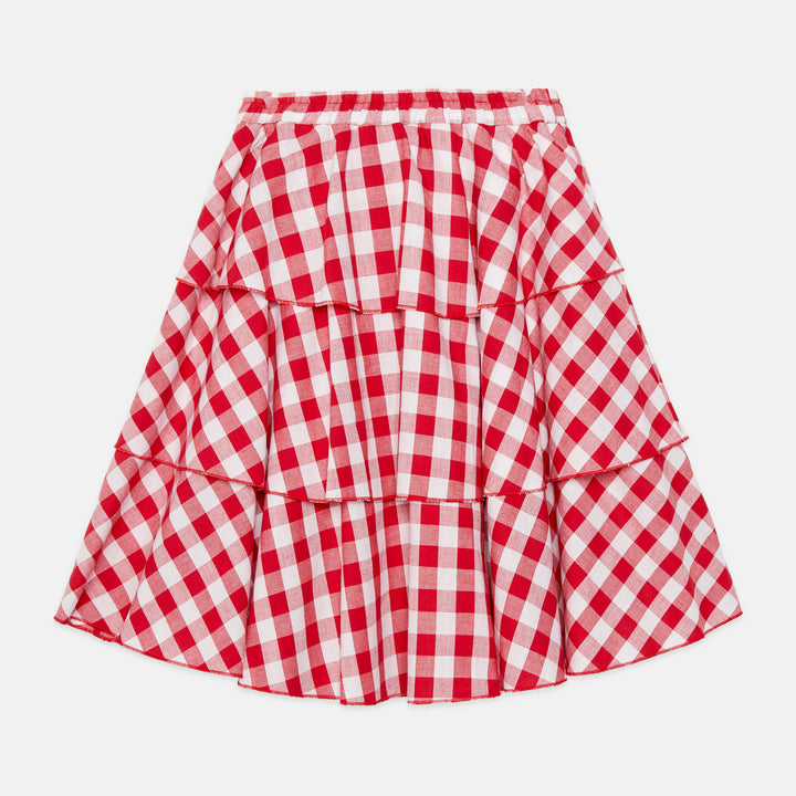26168 Apple Triple Skirt - Red and white