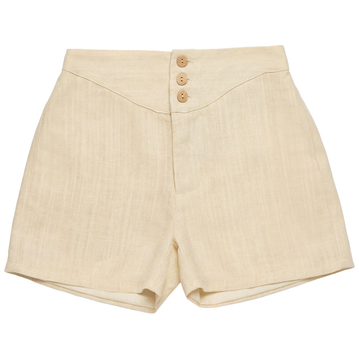 2616-BOY BERMUDAS WITH BUTTONS-YELLOW