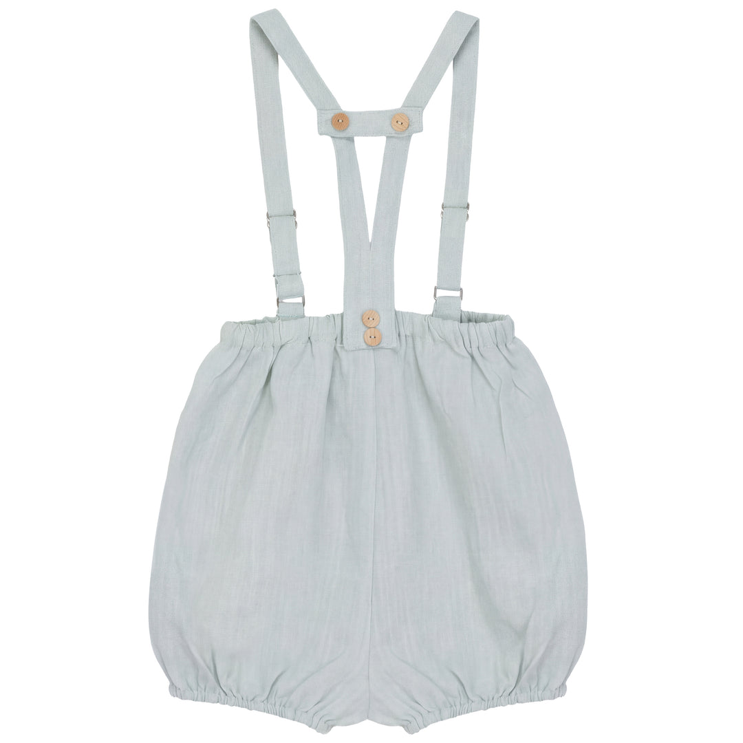 2618-BABY BOY LINEN ROMPER-BLUE SAGE