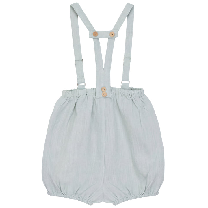 2618-BABY BOY LINEN ROMPER-BLUE SAGE