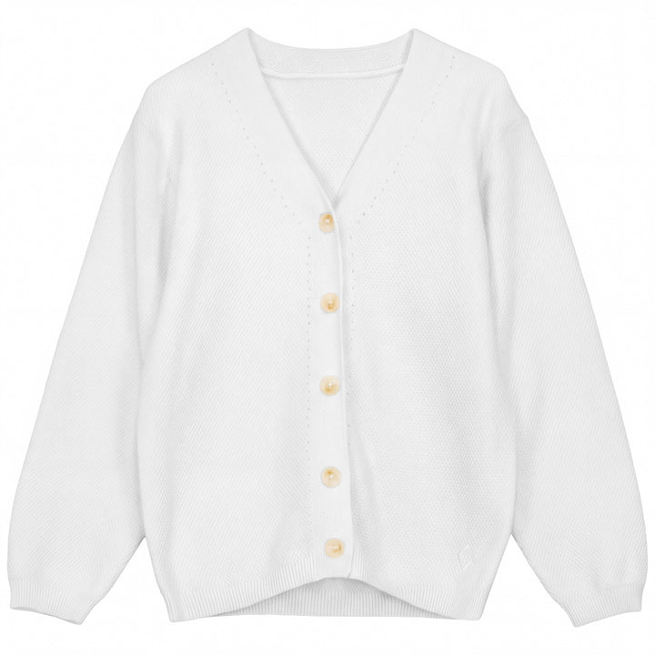 2619-BOY KNIT CARDIGAN-WHITE