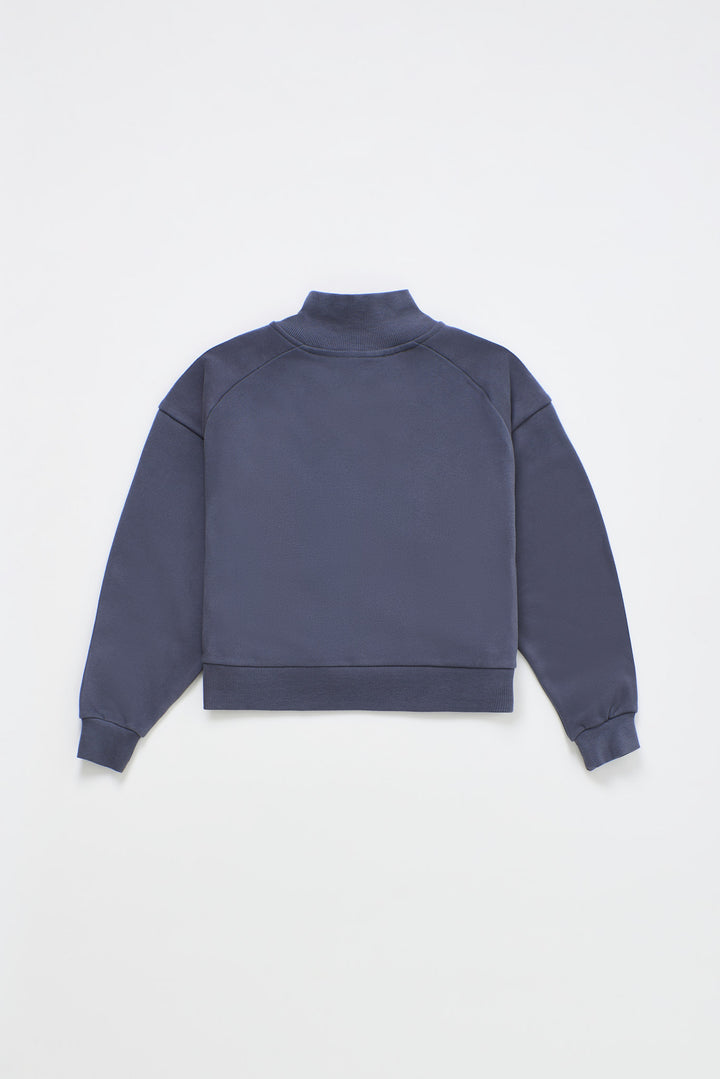 26200305 POSTCARD ZIPPER SWEATSHIRT GREY