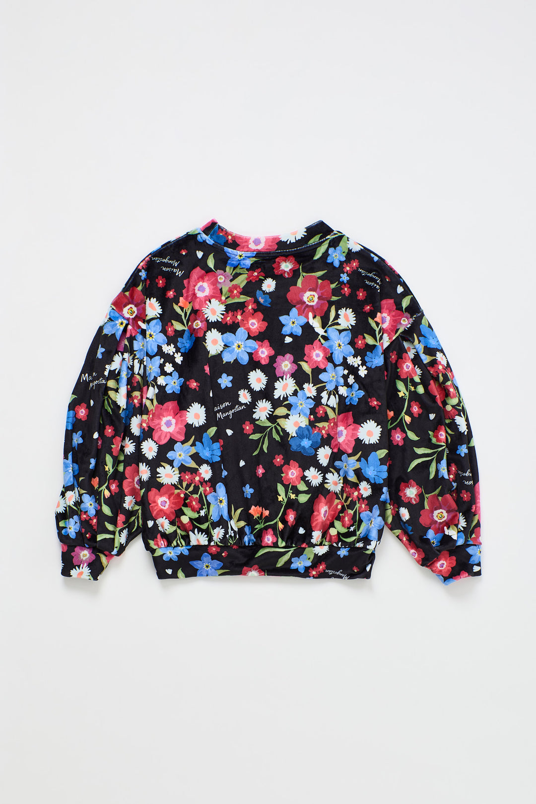 26200318 FLORECITAS VELVET SWEATSHIRT BLACK