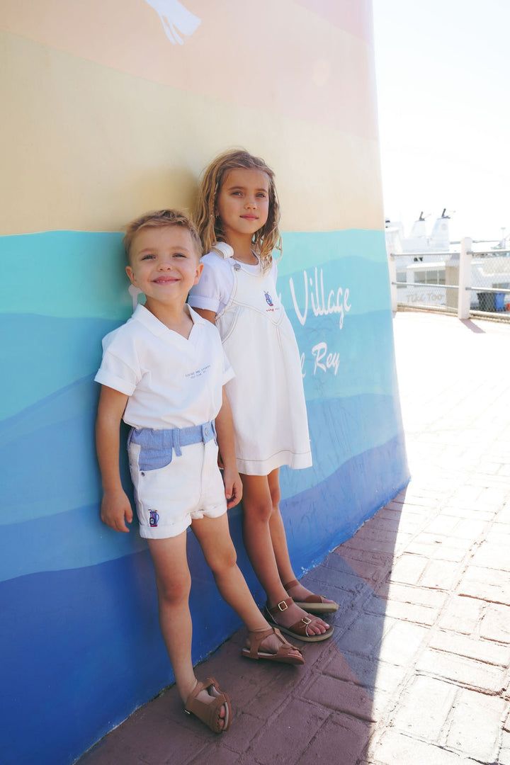 PREORDER 2624-BOY GOLF BERMUDAS-WHITE