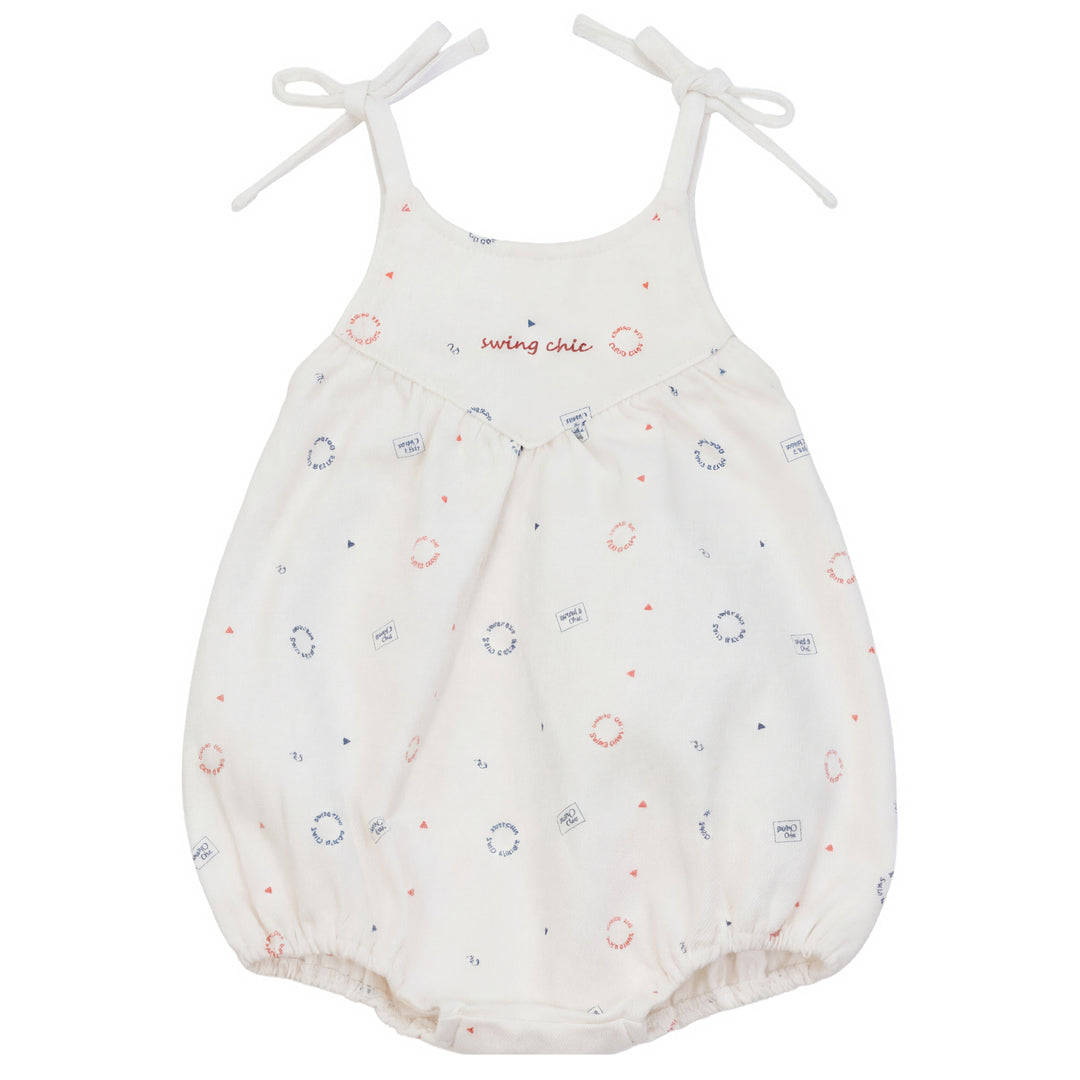 PREORDER 2626-BB GIRL GOLF ROMPER-WHITE