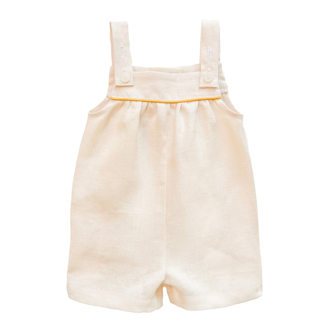 Aria Baby Romper Linen-Beige