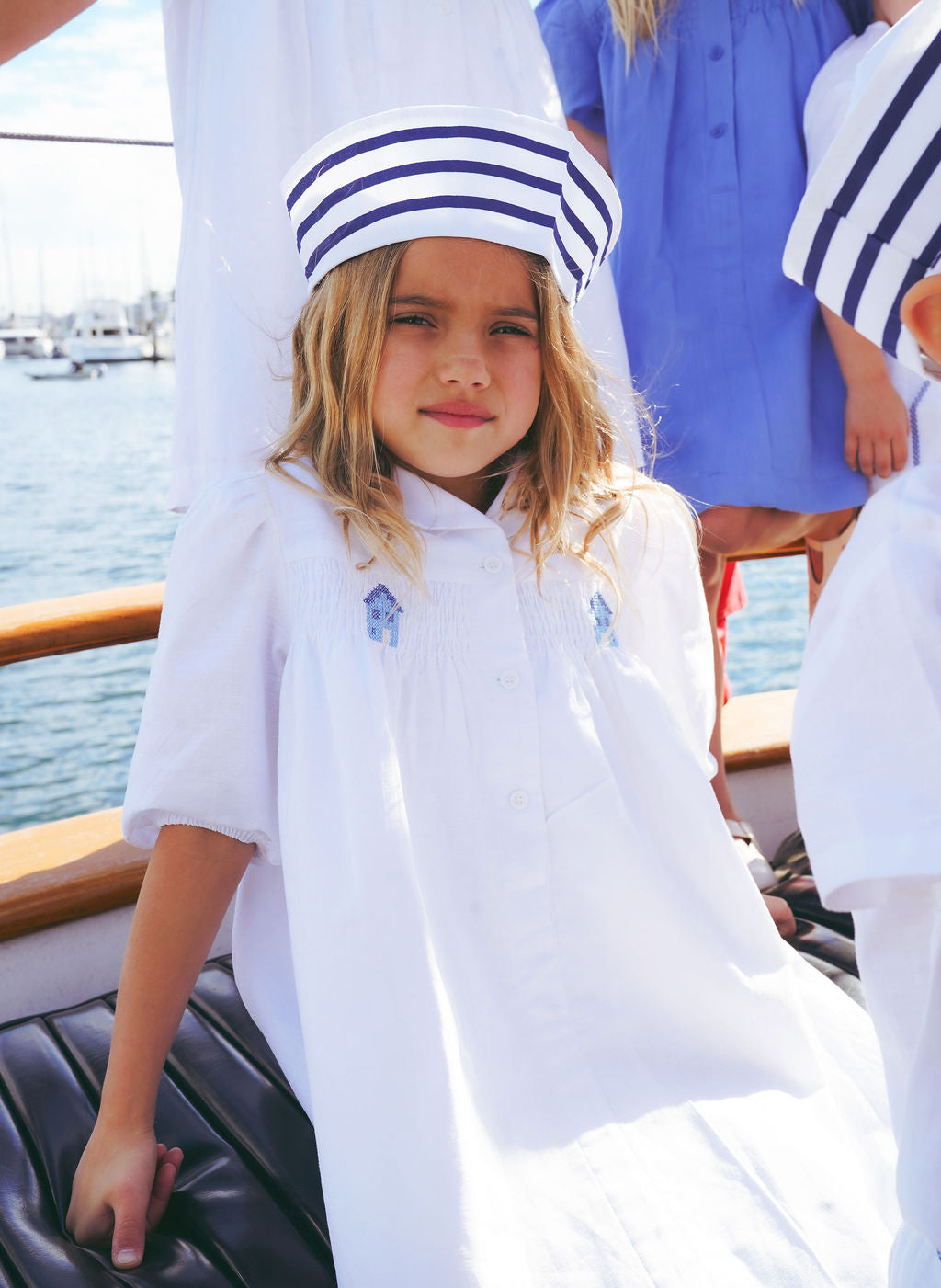 2630-GIRL DRESS WITH SMOCKING-WHITE