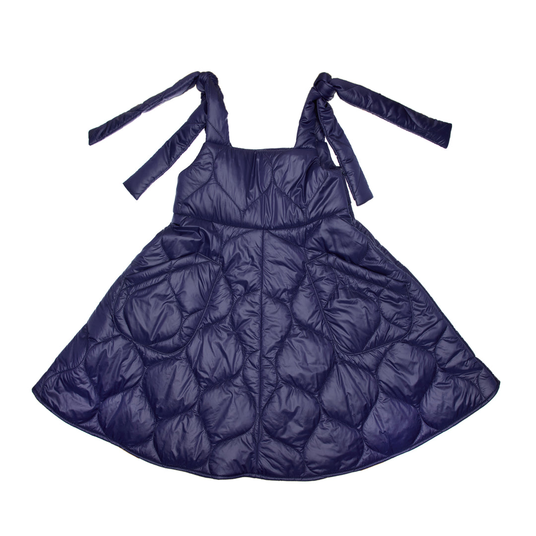 Felix Puffer Pinafore Dress - Luminous Blue