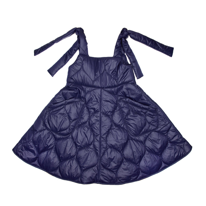 Felix Puffer Pinafore Dress - Luminous Blue