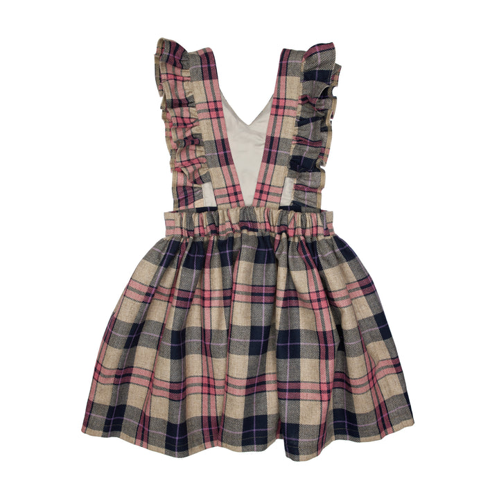 Harlow Wool Pinafore Dress - Pink