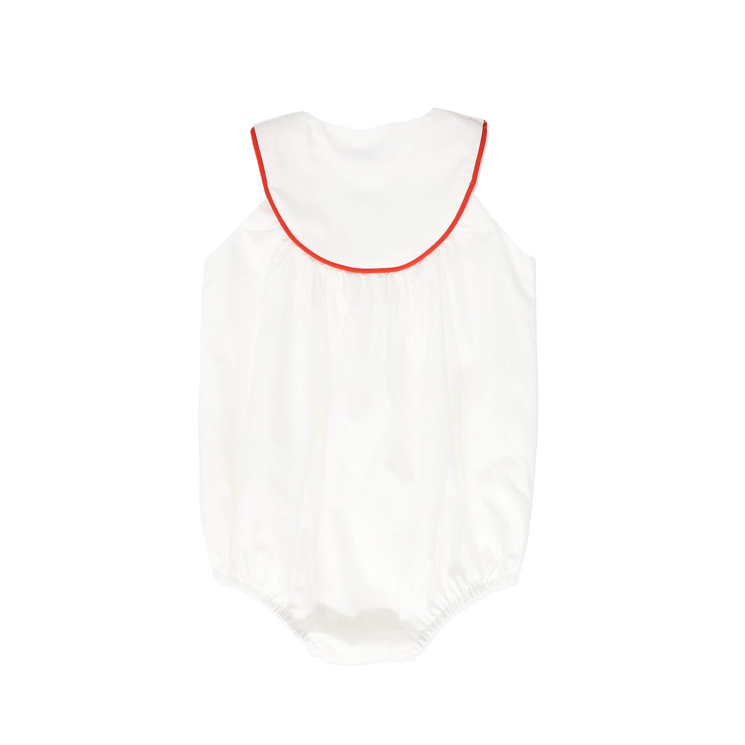 C-26656-Piped Trim Romper White