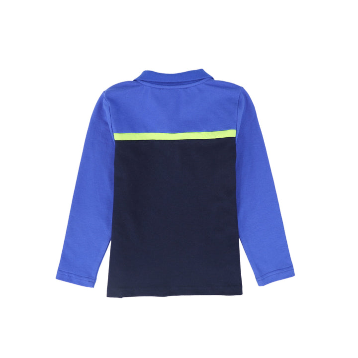 C-26735-Striped Contrast Pique LS Polo-Navy