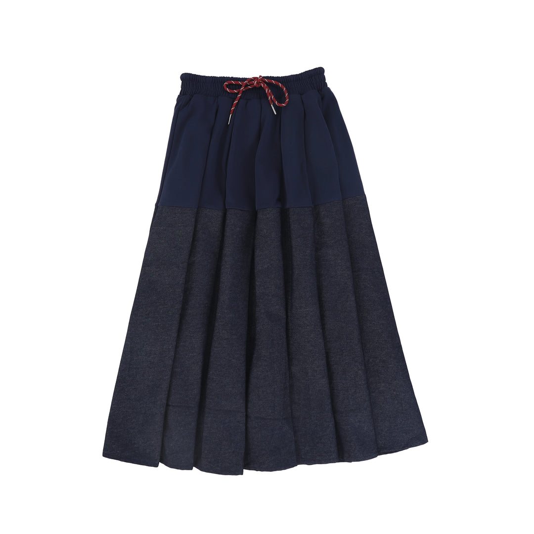 C-26970 Pleated Sweatshirt Skirt Navy
