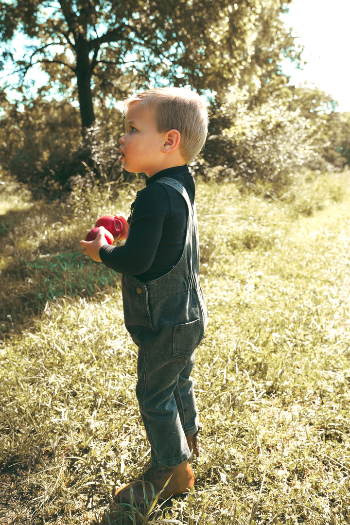 A2705BK BABY BOY DENIM OVERALL-Black