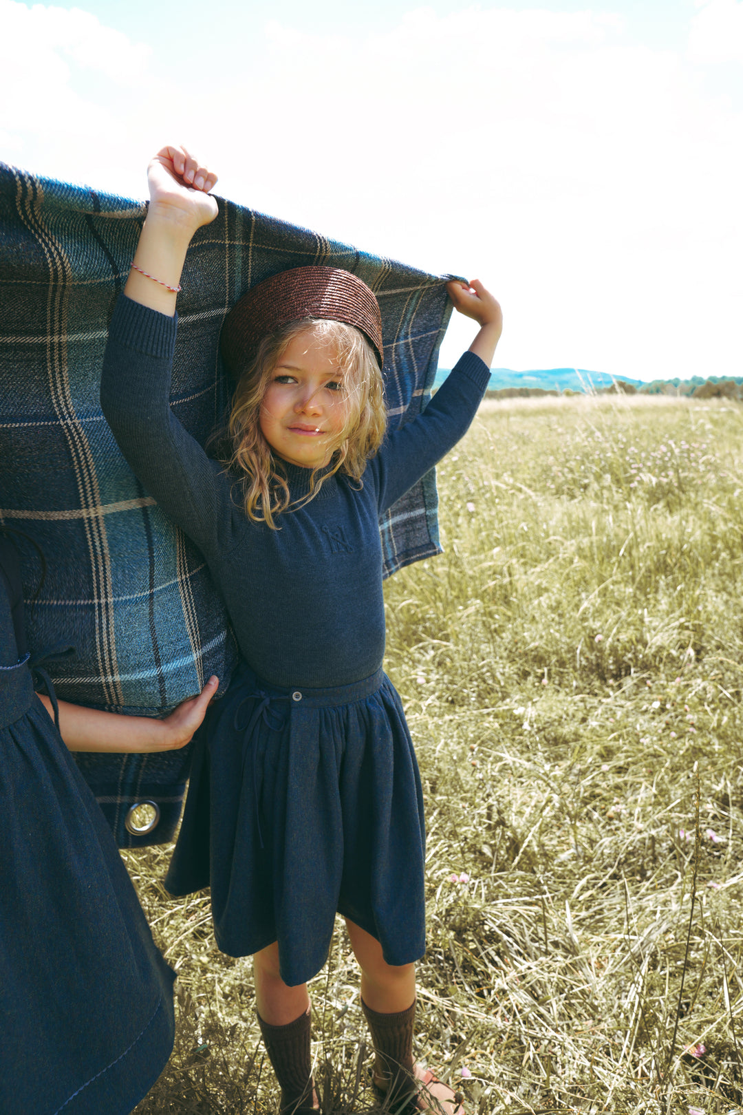 D2721BL GIRL WRAP SKIRT