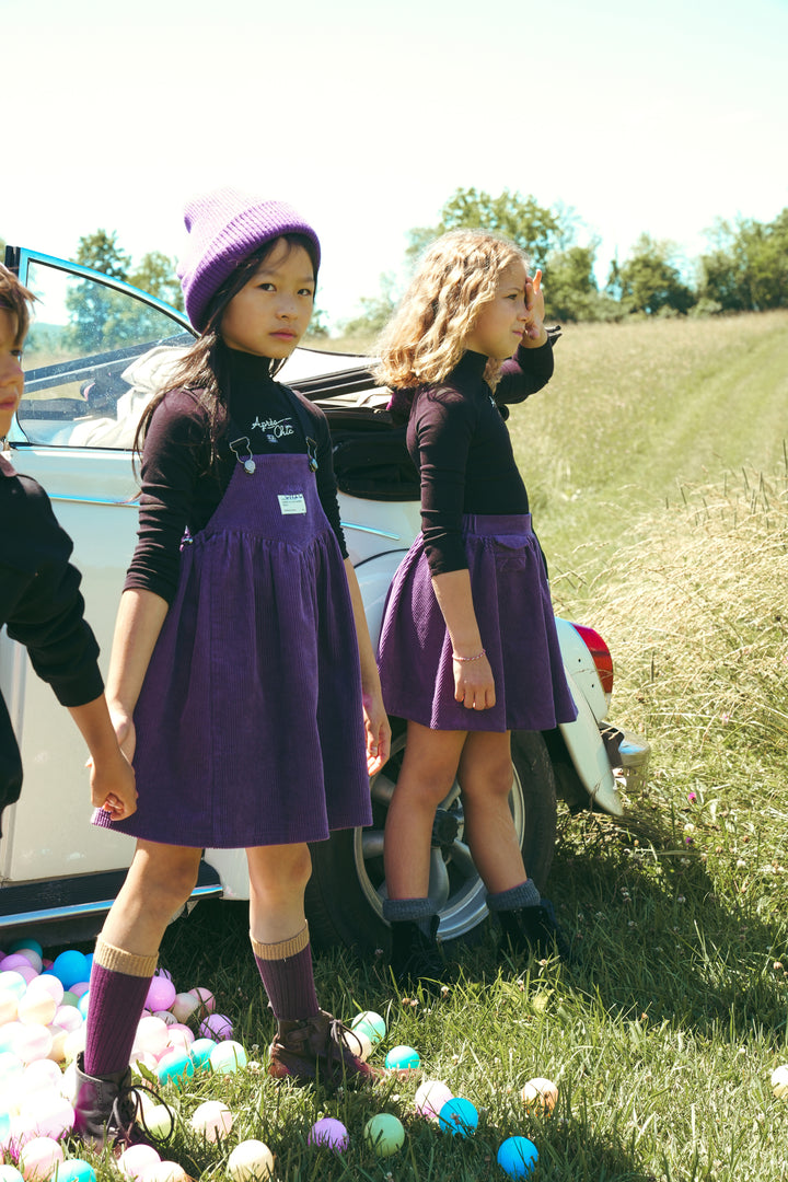 B2730PU GIRL CORDUROY JUMPER-Purple