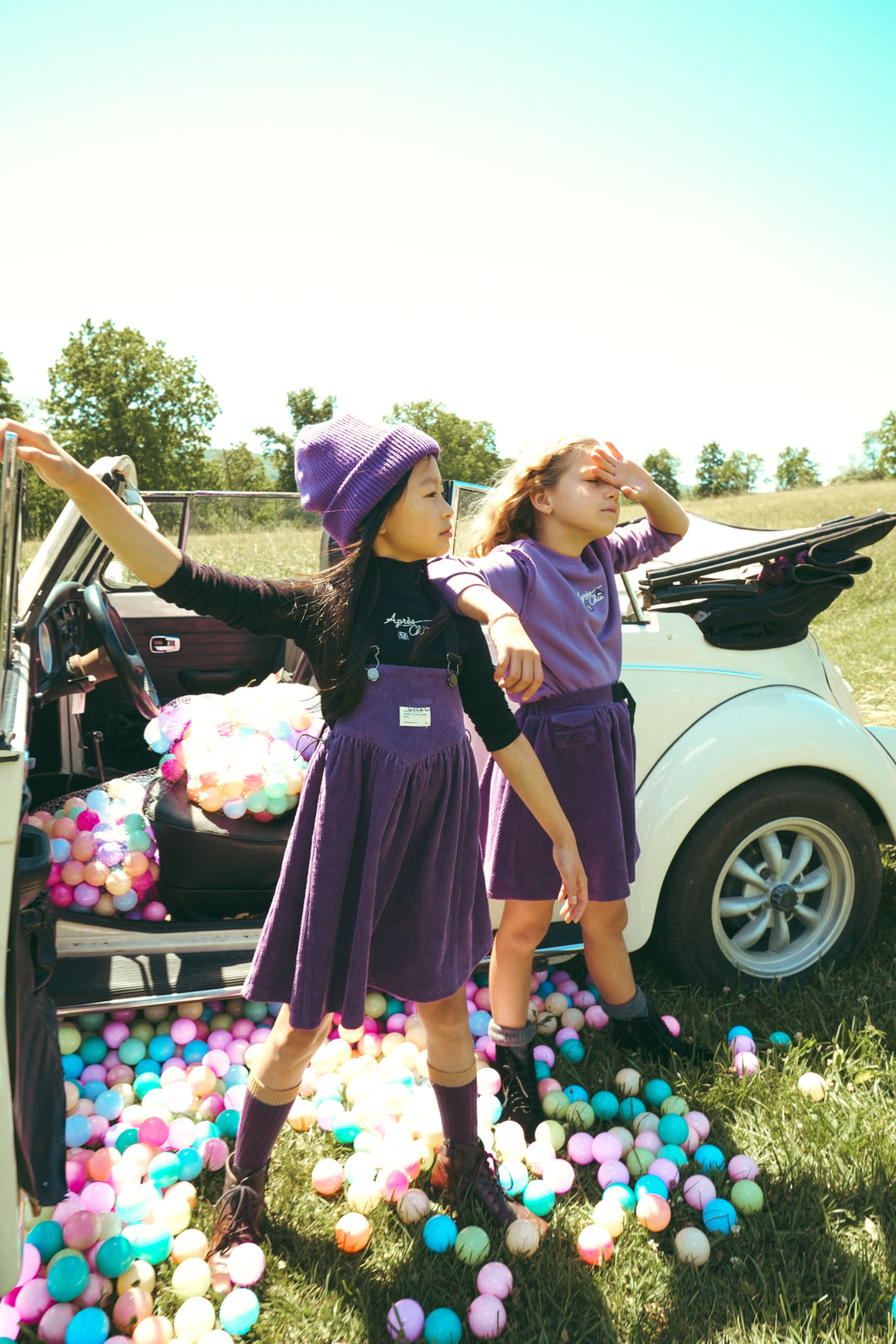 B2730PU GIRL CORDUROY JUMPER-Purple