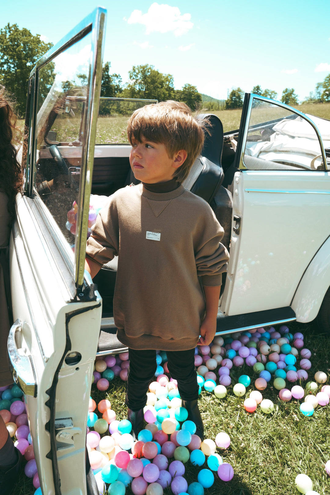B2733TA BOY SWEATSHIRT W MOCKNECK-Taupe