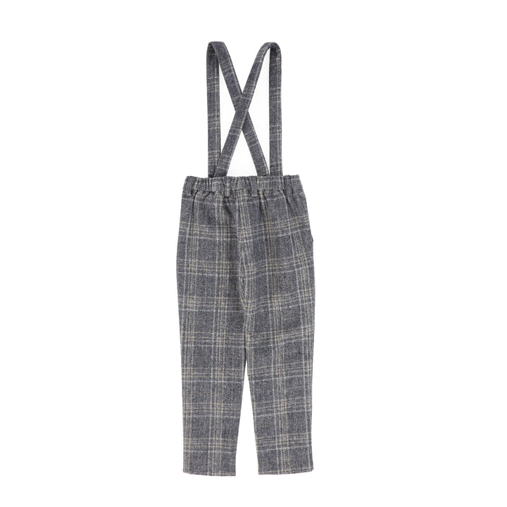 C-27436 Plaid Print Pant - Grey