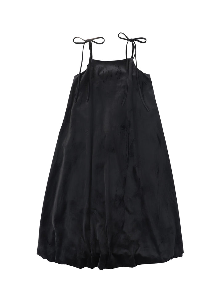 C-27991 Velour Bubble Hem Jumper Black