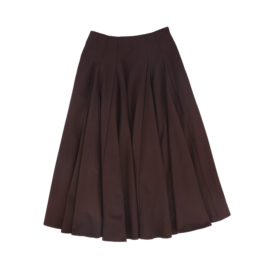 C-28941 Wool Panel Skirt Burgundy