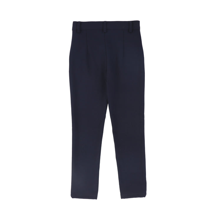 C-29610 Solid Fitted Pants - Navy