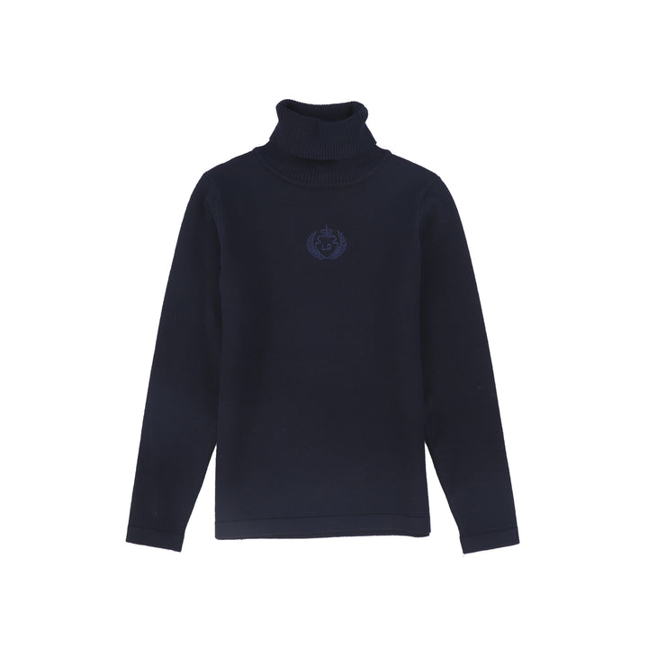 C-29615 Fitted Knit Turtleneck - Navy