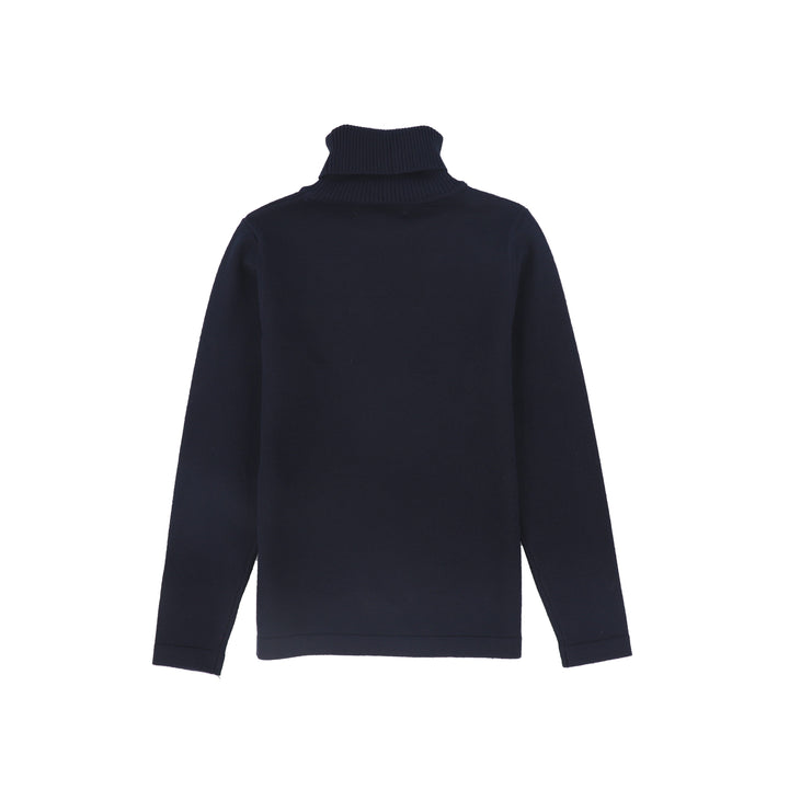 C-29615 Fitted Knit Turtleneck - Navy