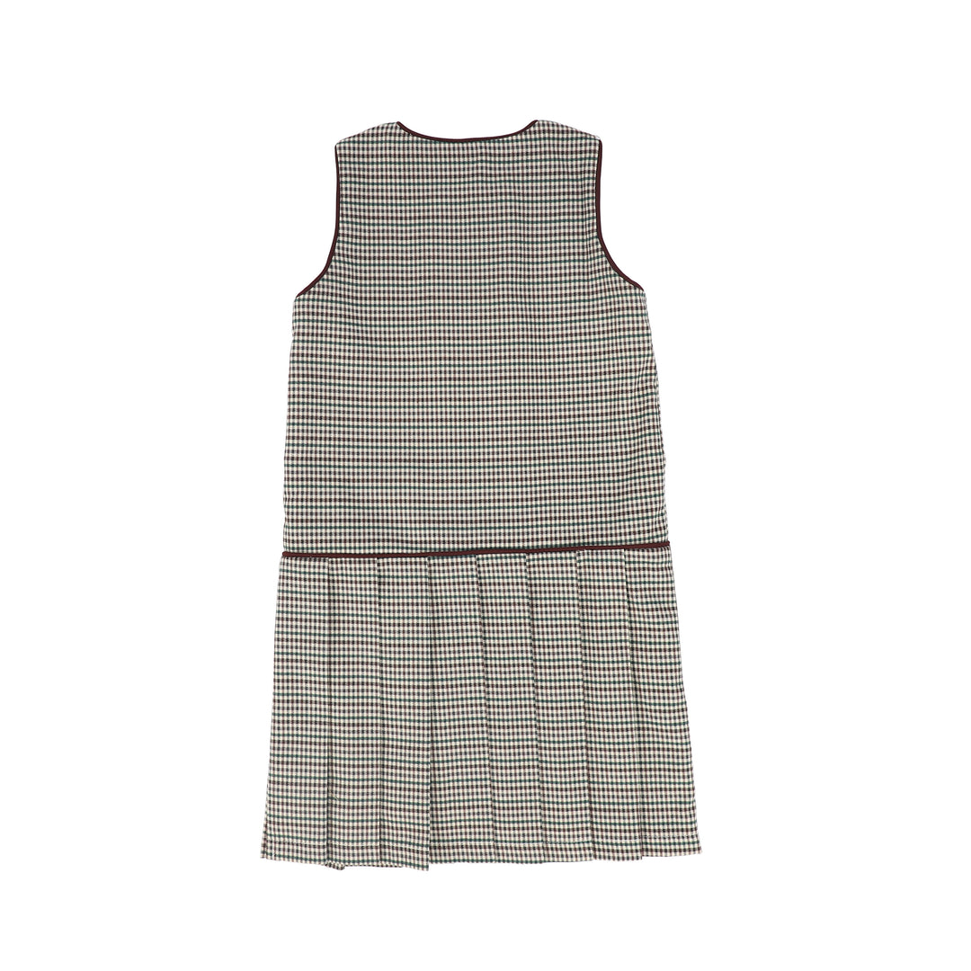 C-29728 Checked Wool Jumper - Burgundy