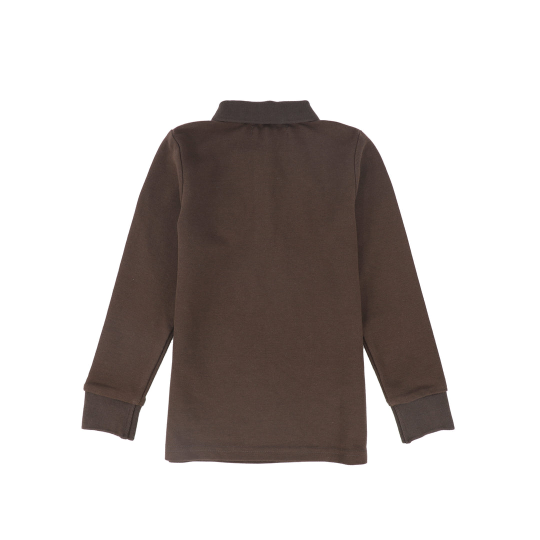 C-29898 Embroidered Logo Polo - Brown