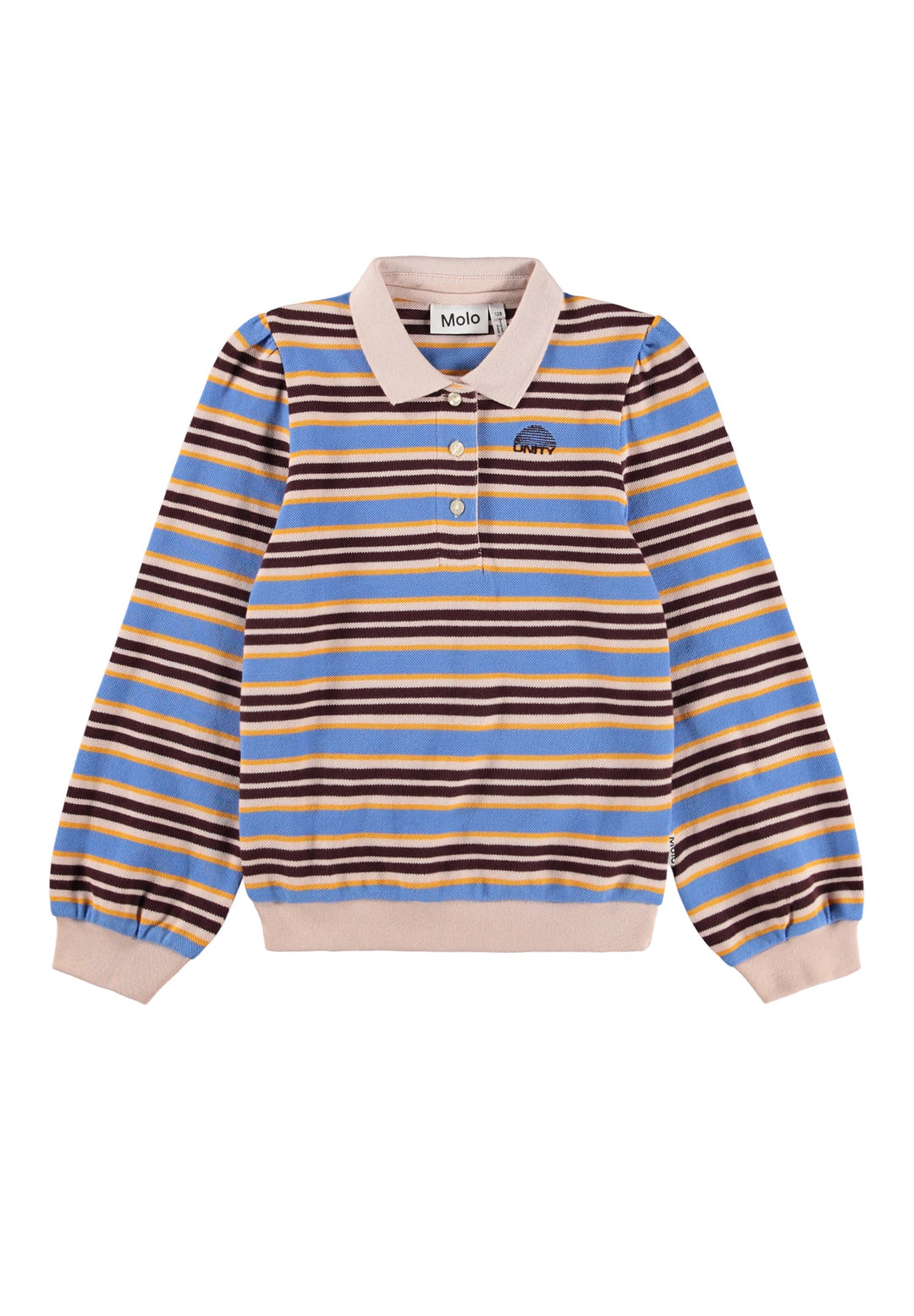 Ravi Poloshirt Long sleeve - Sky Stripe