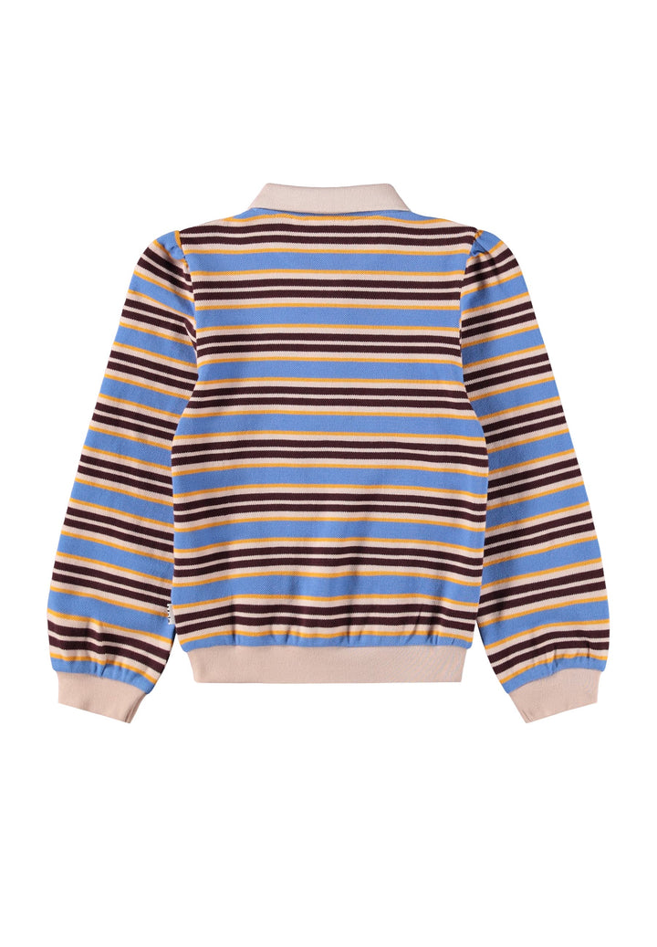 Ravi Poloshirt Long sleeve - Sky Stripe