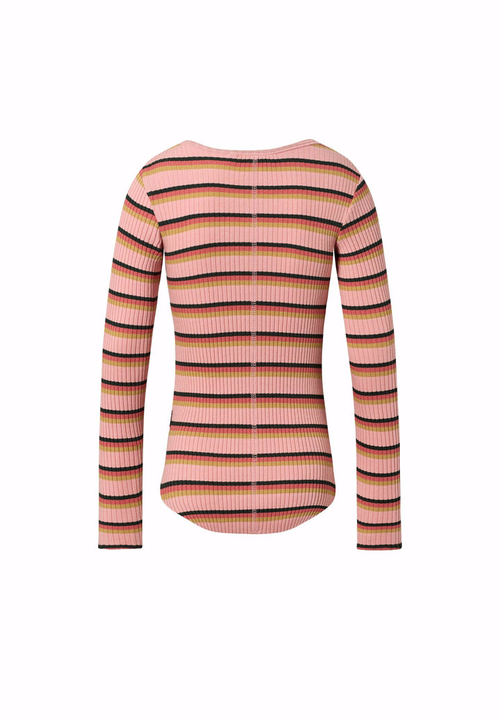 Rochelle T-shirts Long sleeves - Rose Camel Stripe